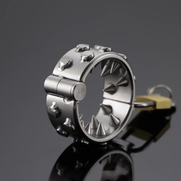Men’s Stainless,Spiked,Jewels Cage - Picture 2 of 8